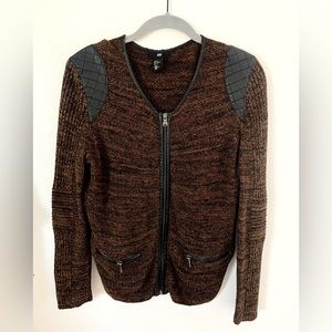 H&M Brown and Black Sweater